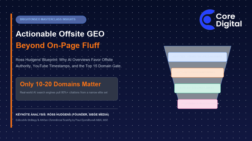 Actionable Offsite GEO Ross Hudgens BrightonSEO Analysis Core Digital