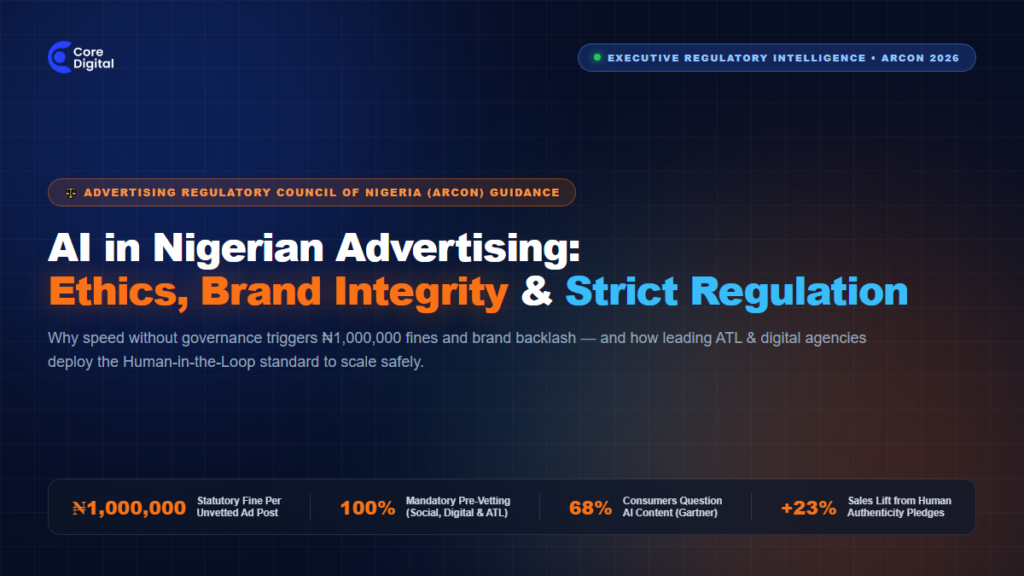 AI in Nigerian Advertising ARCON Regulations and Ethics Governance