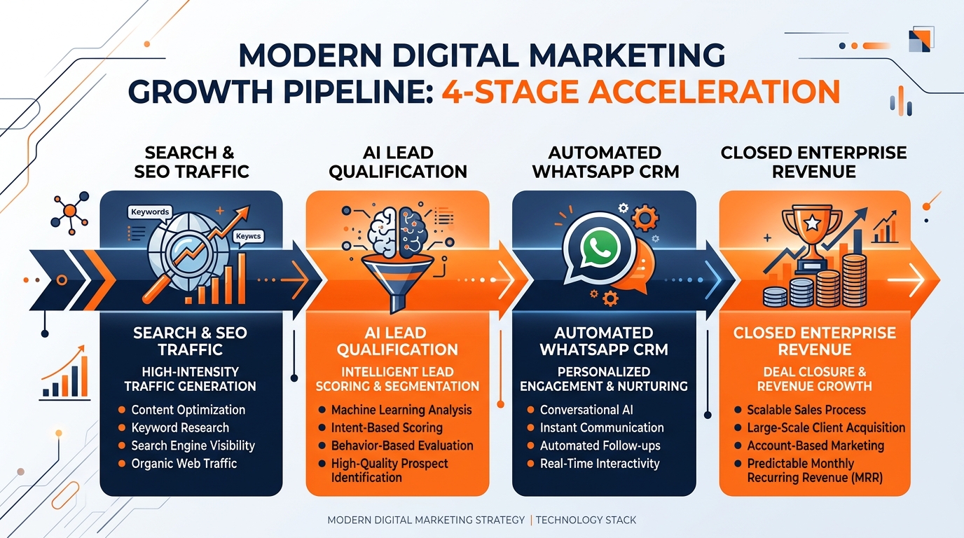 Modern Digital Marketing Growth Pipeline: 4-Stage Acceleration Model