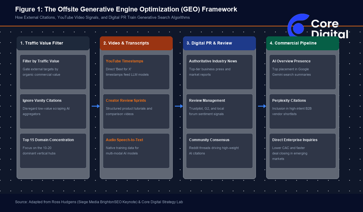 Offsite Generative Engine Optimization Framework Siege Media BrightonSEO