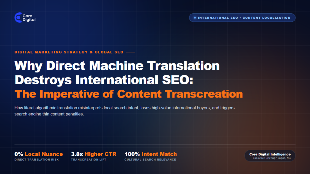 Machine Translation vs Transcreation in International SEO Core Digital