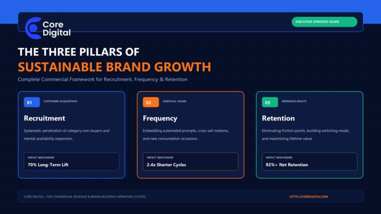 The Three Pillars of Sustainable Brand Growth Recruitment Frequency Retention