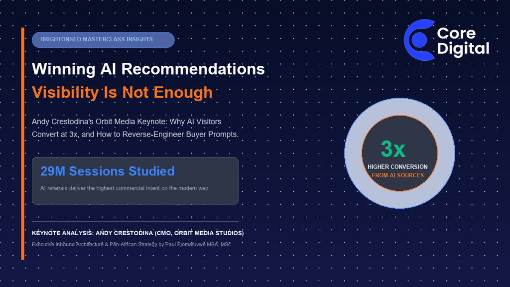 Winning AI Recommendations Andy Crestodina BrightonSEO Analysis Core Digital