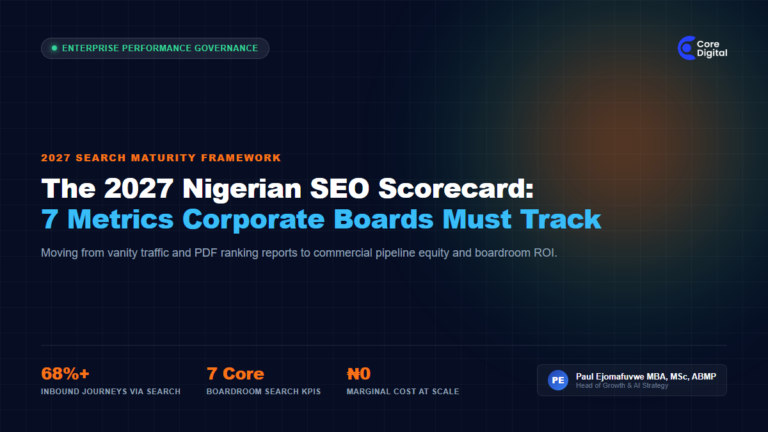 The 2027 Nigerian SEO Scorecard Corporate Governance Core Digital