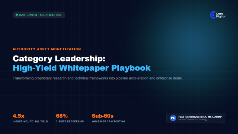 Category Leadership High Yield Whitepaper Playbook B2B Inbound Core Digital