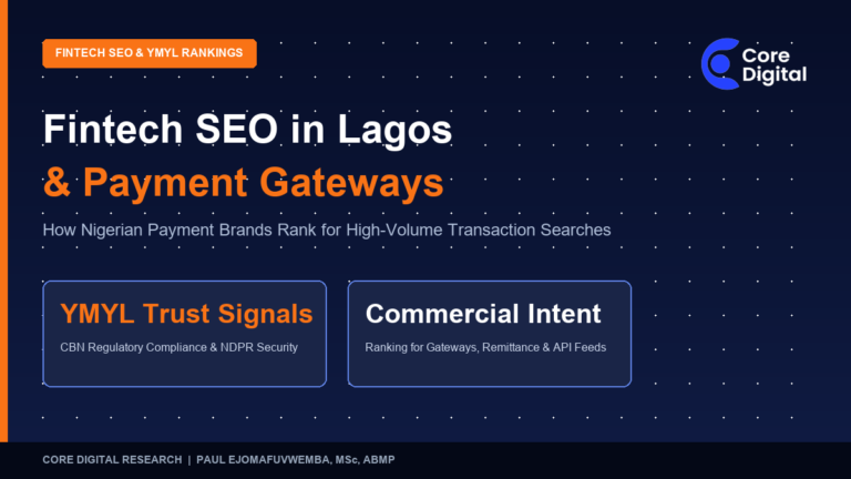 Fintech SEO in Lagos Payment Gateways Treasury Remittance - Core Digital