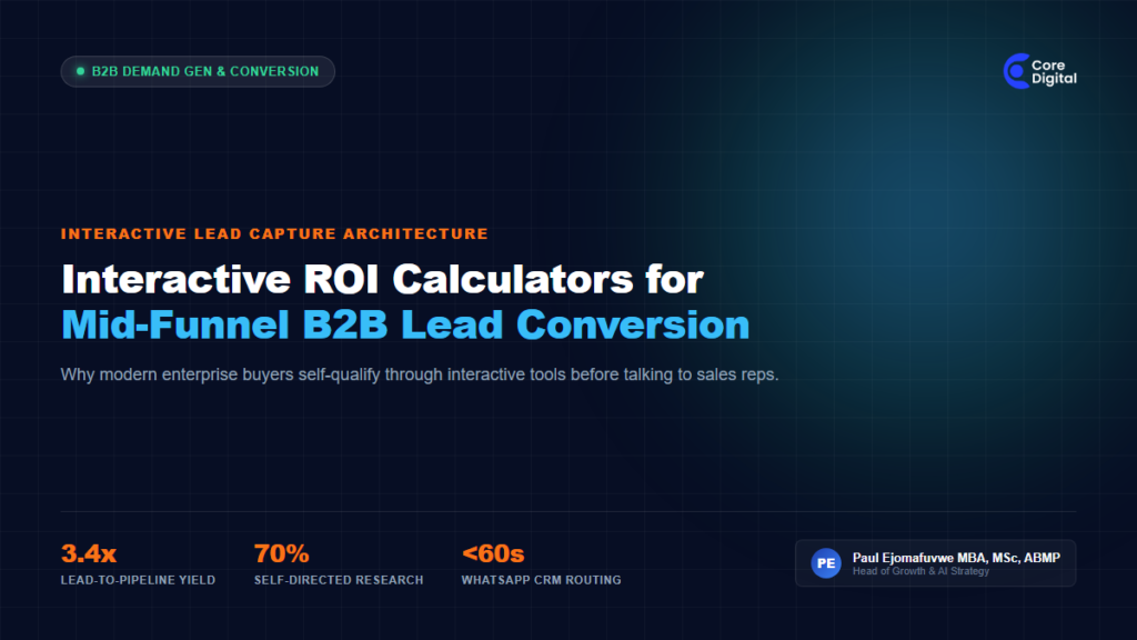 Interactive ROI Calculators for Mid-Funnel B2B Leads Core Digital