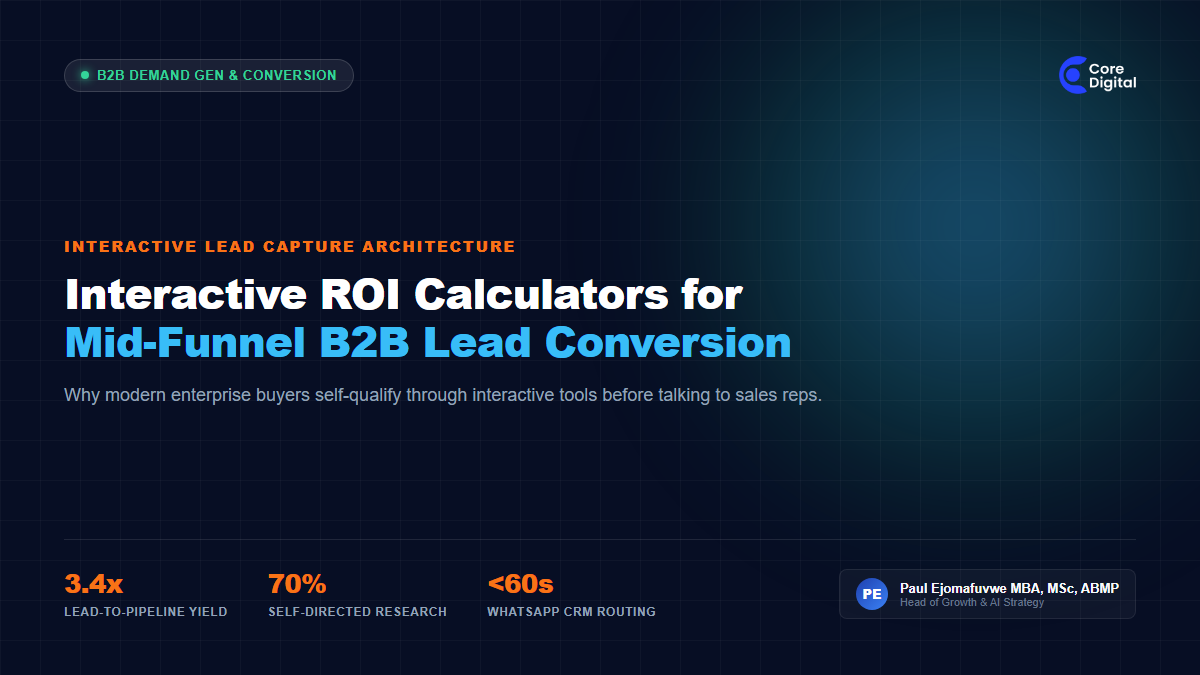 Interactive ROI Calculators for Mid-Funnel B2B Leads Core Digital