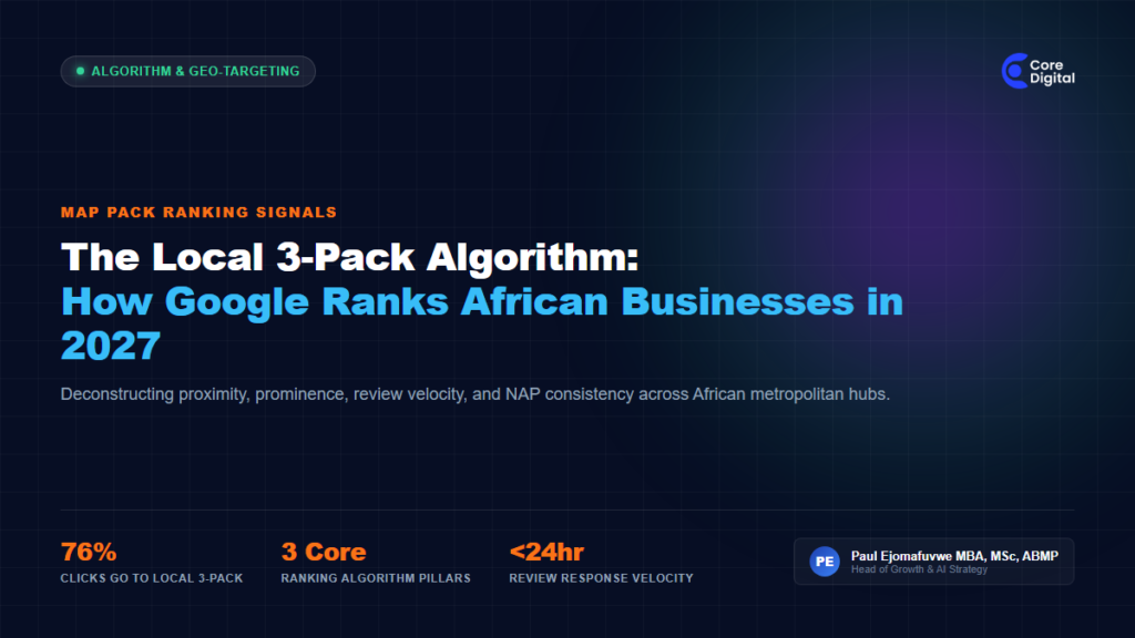 Google Local 3-Pack Algorithm African Businesses Core Digital