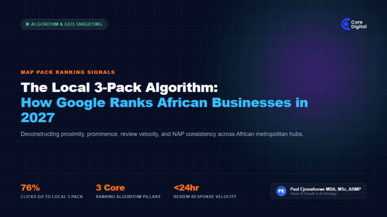 Google Local 3-Pack Algorithm African Businesses Core Digital