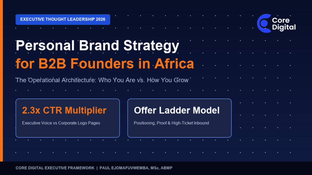 Personal Brand Strategy for B2B Founders in Africa - Executive Positioning and Offer Ladder Architecture