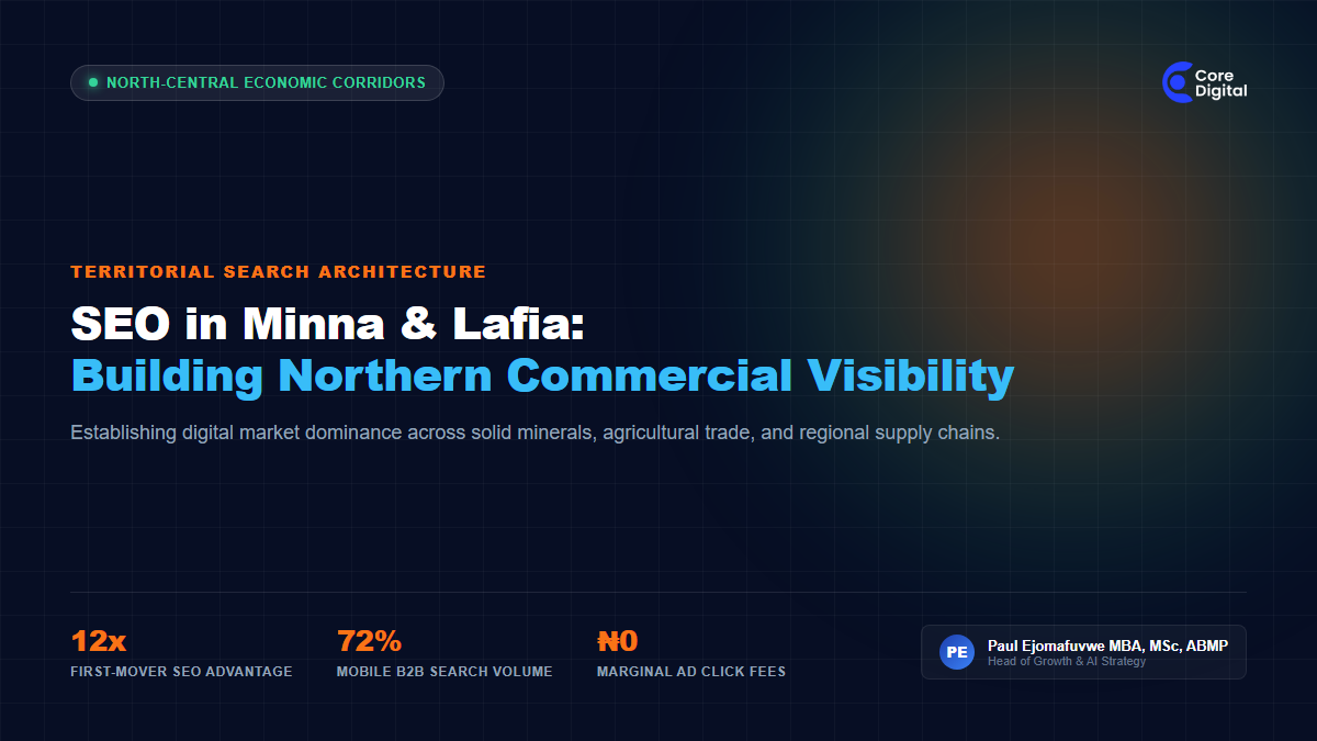 SEO Services Minna Niger Lafia Nasarawa B2B Search Visibility Core Digital